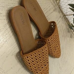 Abound Tan Woven Mules
